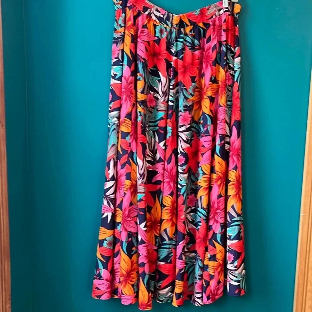 Tropical print skirt